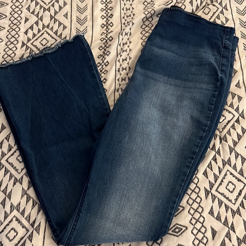 Blue bell bottom jeans